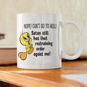 Nope can't go to hell silly coffee mug